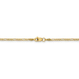 14k 1.8mm Flat Figaro Chain-WBC-FFL050-24