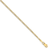 14k 1.8mm Flat Figaro Chain-WBC-FFL050-8