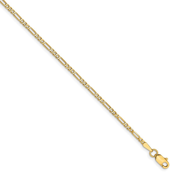 14k 1.8mm Flat Figaro Chain-WBC-FFL050-5.5