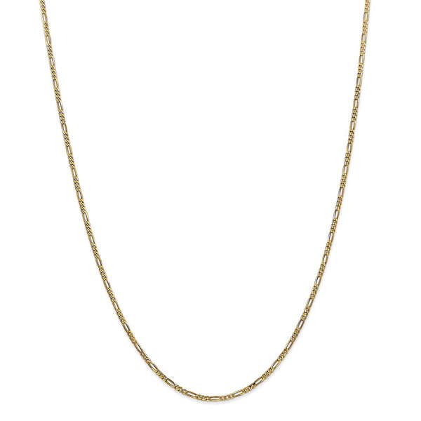 14k 1.8mm Flat Figaro Chain-WBC-FFL050-18