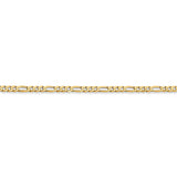 14k 2.25mm Flat Figaro Chain-WBC-FFL060-24