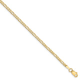 14k 2.25mm Flat Figaro Chain-WBC-FFL060-7