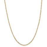 14k 2.25mm Flat Figaro Chain-WBC-FFL060-24