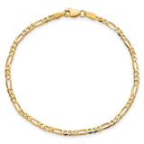 14k 2.75mm Flat Figaro Chain-WBC-FFL070-8