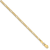 14k 2.75mm Flat Figaro Chain-WBC-FFL070-6