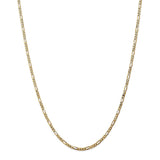 14k 2.75mm Flat Figaro Chain-WBC-FFL070-20