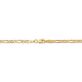 14k 3mm Flat Figaro Chain-WBC-FFL080-7