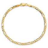 14k 3mm Flat Figaro Chain-WBC-FFL080-8