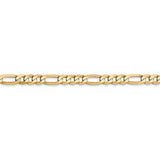 14k 4mm Flat Figaro Chain-WBC-FFL100-24