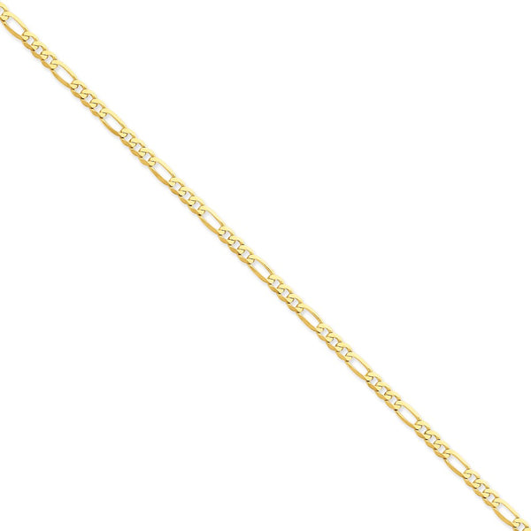 14k 4mm Flat Figaro Chain-WBC-FFL100-7