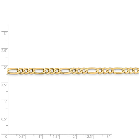 14k 4.75mm Flat Figaro Chain-WBC-FFL120-18