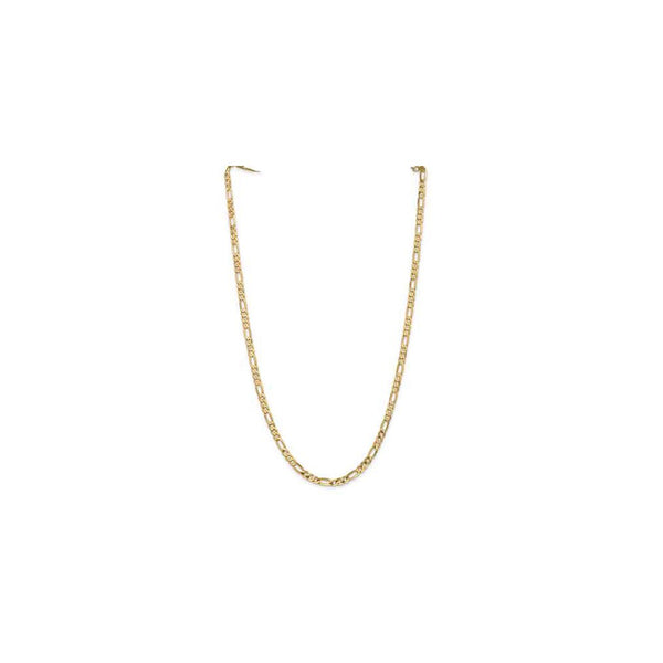 14k 4.75mm Flat Figaro Chain-WBC-FFL120-30