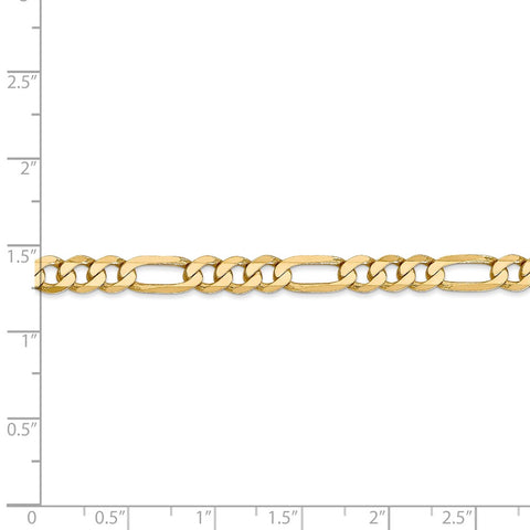 14k 5.25mm Flat Figaro Chain-WBC-FFL140-22