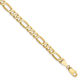 14k 5.25mm Flat Figaro Chain-WBC-FFL140-9