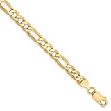 14k 6.25mm Flat Figaro Chain-WBC-FFL160-7