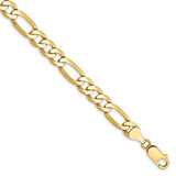 14k 7mm Flat Figaro Chain-WBC-FFL180-8