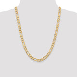 14k 7.5mm Flat Figaro Chain-WBC-FFL200-24