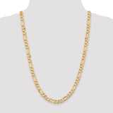 14k 7.5mm Flat Figaro Chain-WBC-FFL200-26