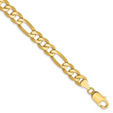 14k 7.5mm Flat Figaro Chain-WBC-FFL200-8