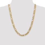 14k 8.75mm Flat Figaro Chain-WBC-FFL220-24