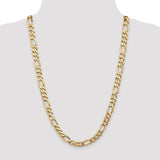 14k 8.75mm Flat Figaro Chain-WBC-FFL220-26