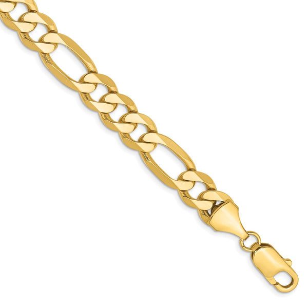 14k 8.75mm Flat Figaro Chain-WBC-FFL220-9