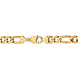 14k 10mm Flat Figaro Chain-WBC-FFL250-8