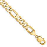 14k 10mm Flat Figaro Chain-WBC-FFL250-9