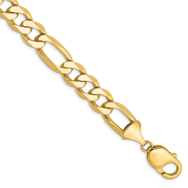 14k 10mm Flat Figaro Chain-WBC-FFL250-9