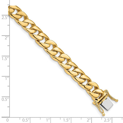 14k 8mm Solid Hand-Polished Curb Link Chain-WBC-FL445-8.5