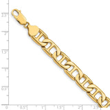 14k 8.75mm Solid Hand-Polished Anchor Link Bracelet-WBC-FL446-8