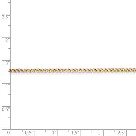 14k 1.8mm Flat Wheat Chain-WBC-FW050-20