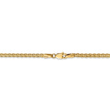 14k 2.5mm Flat Wheat Chain-WBC-FW070-16