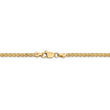 14k 3mm Flat Wheat Chain-WBC-FW085-20