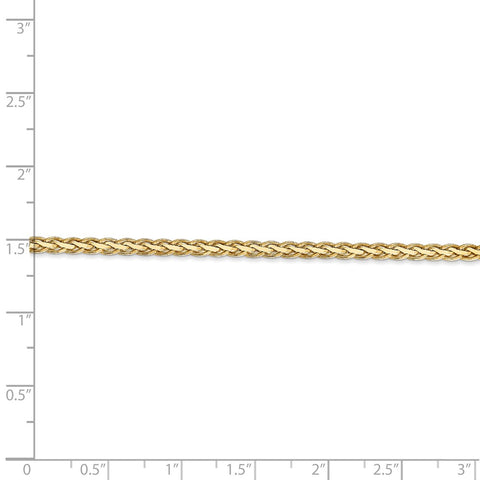 14k 3mm Flat Wheat Chain-WBC-FW085-18