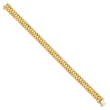 14K Men's Satin and Polished 8in Link Bracelet-WBC-GB213-8