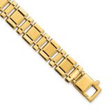 14k Men's Brushed and Polished Link 8.5in Bracelet-WBC-GB233-8.5