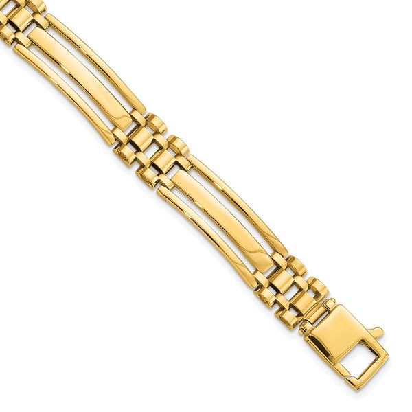 14k Men's Polished 8.5in Link Bracelet-WBC-GB236-8.5