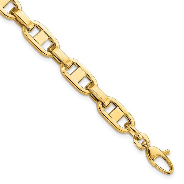 14k Fancy 8.5in Link Bracelet-WBC-GB245-8.75