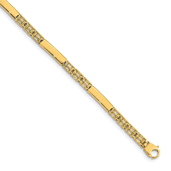 14k Polished Men's Fancy Link Bracelet-WBC-GB262-8.5