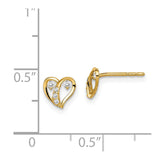 14k Madi K CZ Accent Open Heart Post Earrings-WBC-GK1005