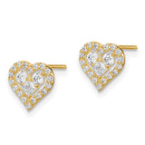 14k Madi K CZ Heart Post Earrings-WBC-GK1006