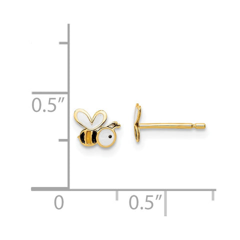 14k Madi K Enamel Bumble Bee Post Earrings-WBC-GK1032