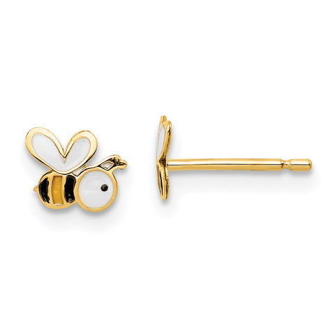 14k Madi K Enamel Bumble Bee Post Earrings-WBC-GK1032