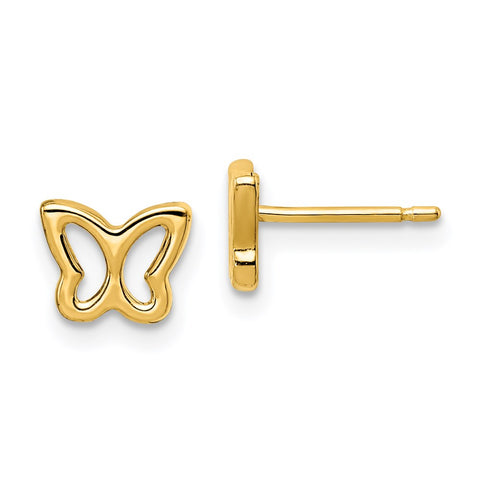 14k Madi K Cut-out Butterfly Post Earrings-WBC-GK1034