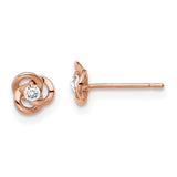 14k Madi K Rose Gold CZ Post Earrings-WBC-GK1038