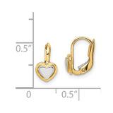 14k Madi K Two-Tone Children's Heart Hoop Earrings-WBC-GK1051