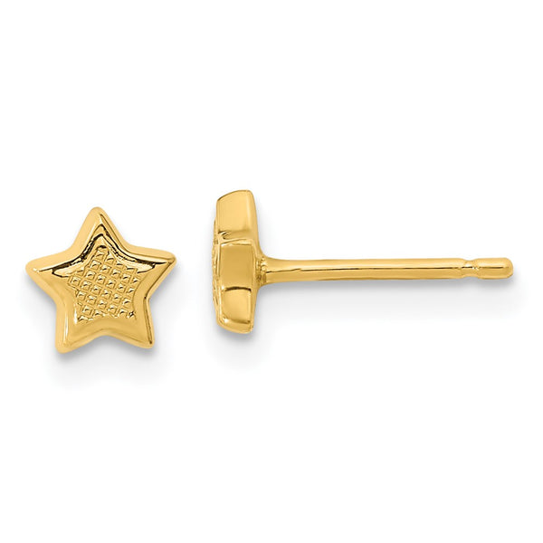 14K Madi K Textured Star Post Earrings-WBC-GK1118