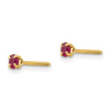 14k Madi K 3mm Ruby Earrings-WBC-GK118