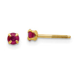 14k Madi K 3mm Ruby Earrings-WBC-GK118